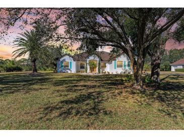 Beautiful home exterior with landscaping and large trees at 21709 Deer Pointe Xing, Bradenton, FL 34202