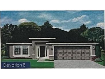Charming single-story home featuring a two-car garage, welcoming entrance, and well-maintained landscaping at 2668 Averland Loop, North Port, FL 34287