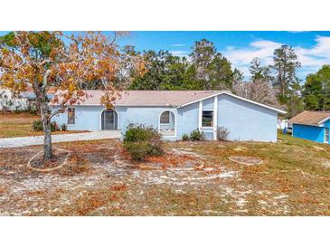 Charming single-story home featuring a well-manicured front yard and inviting entryway at 13365 Drayton Dr, Spring Hill, FL 34609