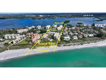 Island Reef condos offer boat lifts, pickleball, two heated pools and a private beach on the beautiful Gulf Coast at 8767 Midnight Pass Rd # 403F, Sarasota, FL 34242