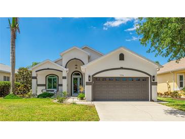 Beautiful single-Gathering home with a well-maintained lawn and attached two-car garage at 11116 Sanctuary Dr, Bradenton, FL 34209