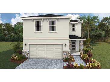 Charming two-story home with a two-car garage and stone accents at 1844 Cobb Trl, Parrish, FL 34219