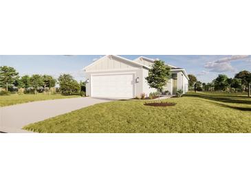 Charming one-story home featuring a well-maintained lawn and a spacious two-car garage at 13120 Bayberry Way, Parrish, FL 34219