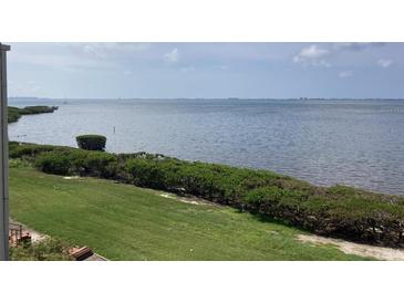 Scenic water view overlooking a lush green lawn and the beautiful ocean at 6430 Sun Eagle Ln # 203, Bradenton, FL 34210