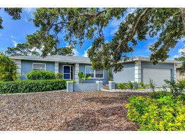 Charming single-story home featuring a manicured lawn, tidy landscaping, and an attached two-car garage at 7719 9Th Avenue Nw Dr, Bradenton, FL 34209