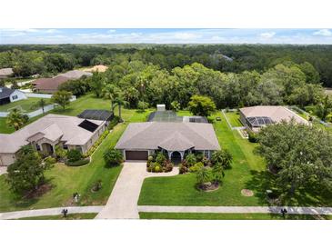 Expansive home boasts lush landscaping, screened pool, and generous green space at 1711 145Th E St, Sarasota, FL 34212