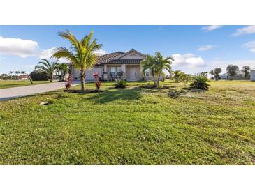 Single-story home with palm trees and a spacious lawn at 17314 Cape Horn Blvd, Punta Gorda, FL 33955