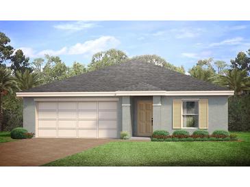 Curb appeal abounds in this charming one-story home featuring a two-car garage and well-manicured lawn at 21003 Cornell Ave, Port Charlotte, FL 33952