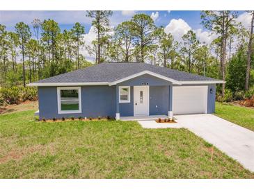 Charming single-Gathering home with a well-maintained lawn and a concrete driveway at 28218 N Twin Lakes Dr, Punta Gorda, FL 33955