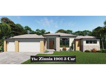 The Zinnea 1901 3-car garage home at 506 Rotonda Cir, Rotonda West, FL 33947