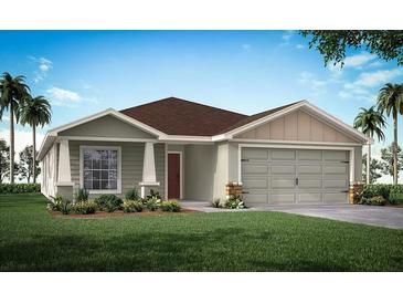 Charming single-story home featuring a well-manicured lawn and attached two car garage at 2638 58Th E Cir, Palmetto, FL 34221