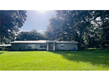 Ranch-style home with a spacious lawn and mature trees at 4905 Nesmith Rd, Plant City, FL 33567