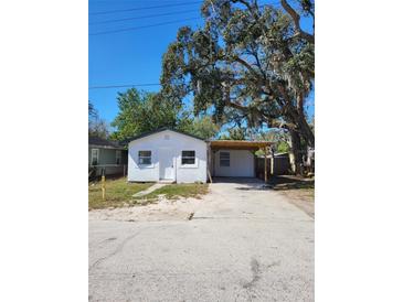 Charming single-story home with a covered parking space and mature tree at 8612 N Alaska St, Tampa, FL 33604