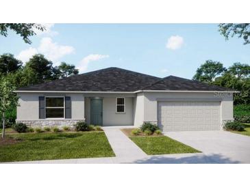 Charming single-story home with well-manicured lawn and neutral color palette at 2277 Broadpoint Dr, Punta Gorda, FL 33983