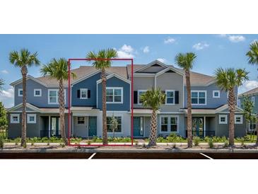Charming townhome showcasing a modern design, well-maintained landscaping, and inviting curb appeal at 17322 Alderwood Ln, Punta Gorda, FL 33982