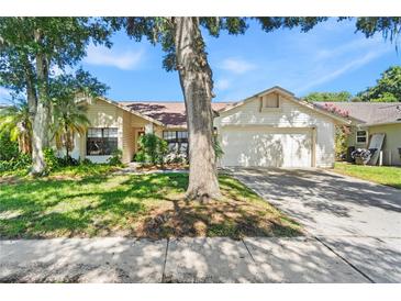 Charming single-story home with a well-maintained lawn and mature landscaping at 2556 Arborwood Dr, Valrico, FL 33596