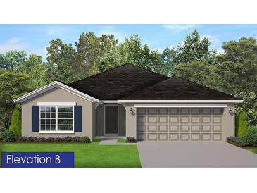 Charming single-story home with a two-car garage and well-manicured lawn at 4505 Sutherland St # Lot 8, Spring Hill, FL 34609