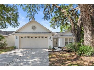 Charming single-story home with a well-maintained lawn, mature landscaping, and a two-car garage at 1103 Hardwood Dr, Valrico, FL 33596
