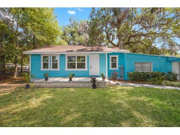 Newly renovated light blue house with a large yard at 2601 N Wilder Loop, Plant City, FL 33565