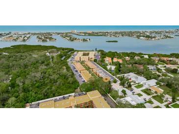 Aerial view showcasing waterfront location and community at 12760 Indian Rocks Rd # 510, Largo, FL 33774