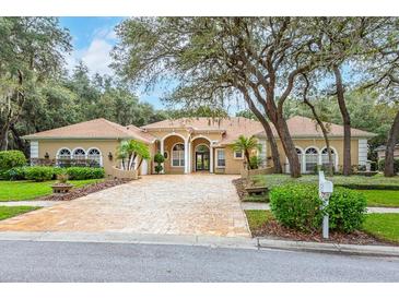 Grand two-story home with a paved driveway at 17914 Burnt Oak Ln, Lithia, FL 33547