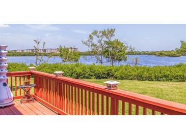 Deck overlooking a tranquil waterway with lush greenery at 6499 99Th N Way # 18B, St Petersburg, FL 33708