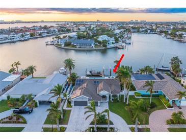 Luxury waterfront home with private dock and solar panels at 2829 Skimmer Point S Dr, Gulfport, FL 33707