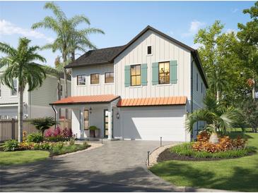Two-story farmhouse style home with orange roof at 1821 Maryland Ne Ave, St Petersburg, FL 33703