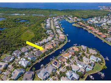 Aerial view showcasing home location in waterfront community at 717 Manns Harbor Dr, Apollo Beach, FL 33572