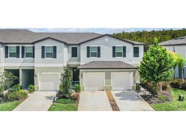 Three-unit townhouse complex with attached garages at 2166 Great Sapphire Ln, Lutz, FL 33558