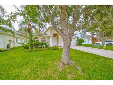 House exterior showcasing a well-maintained lawn and landscaping at 4550 Lisette Cir, Brooksville, FL 34604