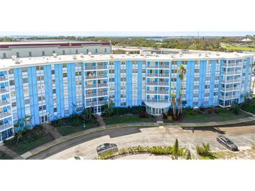 Aerial view of a blue building near the water at 3315 58Th S Ave # 309, St Petersburg, FL 33712