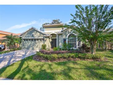 Green house exterior, two car garage at 1148 Emerald Hill Way, Valrico, FL 33594