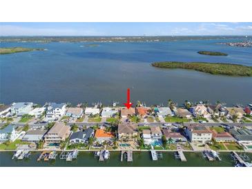 Waterfront property, aerial view at 529 Johns Pass Ave, Madeira Beach, FL 33708