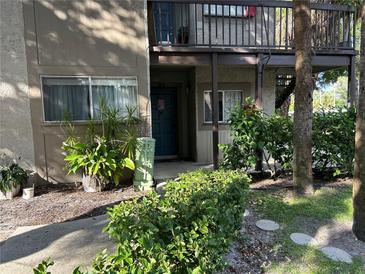 Condo exterior with walkway, landscaping, and private entrance at 6345 Newtown Cir # 45A3, Tampa, FL 33615