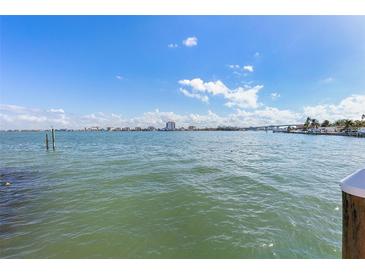 Stunning water view with cityscape in background at 485 41St Ave, St Pete Beach, FL 33706