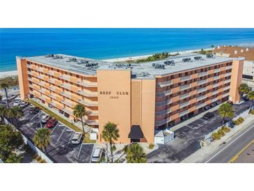 Enjoy beachside living at the Reef Club, a beachfront condo with deeded beach access at 1000 Gulf Blvd # 302, Indian Rocks Beach, FL 33785