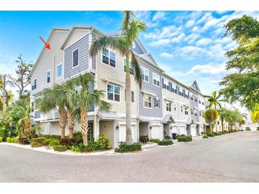 New construction townhomes featuring two-car garages, and beautiful tropical landscaping at 3132 Nautical S Pl, St Petersburg, FL 33712