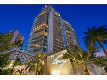 Luxury high-rise building with city skyline views at night at 3401 Bayshore Blvd # 1904, Tampa, FL 33629