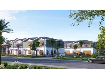 New construction home community with multiple units, each featuring private garages and attractive exterior finishes at 13750 Park Blvd # 3, Seminole, FL 33776