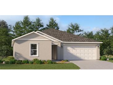 One-story home with attached garage and landscaping at 12209 Moore Ct, Port Charlotte, FL 33981