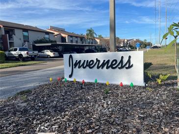 Attractive community entrance sign with landscaping at 2593 Countryside Blvd # 7213, Clearwater, FL 33761