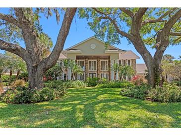 Beautiful two-story home with stone facade, mature landscaping, and large trees at 16403 Zurraquin De Avila, Tampa, FL 33613
