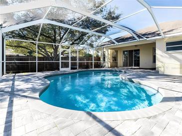 A screened-in pool provides an outdoor oasis with ample space for swimming and recreation at 3017 Minuteman Ln, Brandon, FL 33511