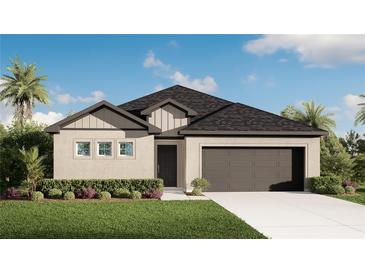 Charming single-story home featuring a two-car garage, well-maintained lawn, and neutral color palette at 1188 Bartlett Ave, North Port, FL 34288