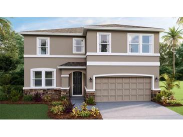 Charming two-story home with neutral tones, manicured landscaping and attached two car garage at 10829 Patoka Ter, Parrish, FL 34219