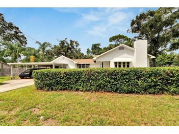 Charming single-story home with a lush front yard and a convenient carport at 11718 N Ola Ave, Tampa, FL 33612