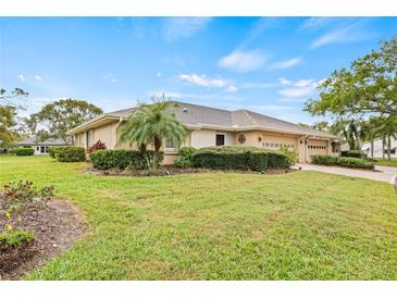 Lovely single-story home featuring a well-kept lawn, mature landscaping, and a convenient two-car garage at 1319 Leland Dr # 101, Sun City Center, FL 33573