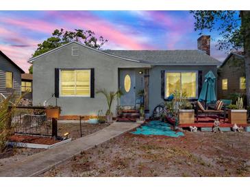 Charming single-story home with inviting front porch, decorative accents, and a freshly painted exterior at 4831 Fairfield S Ave, St Petersburg, FL 33711