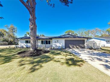 Charming single-story home featuring a manicured lawn, mature tree, and neutral color palette at 1991 67Th S Ave, St Petersburg, FL 33712